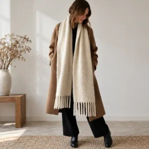 Soft Cloud Fringe Scarf Knitting Pattern